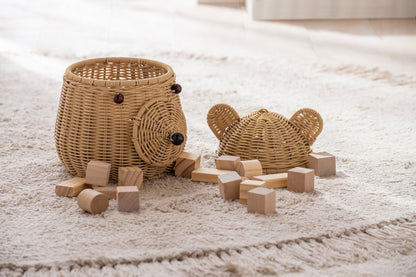 Synthetic natural brown basket