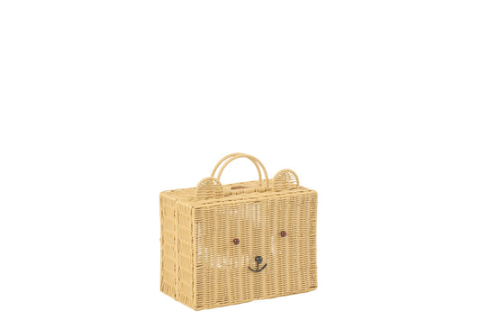 Mand koffer synthetisch naturel klein