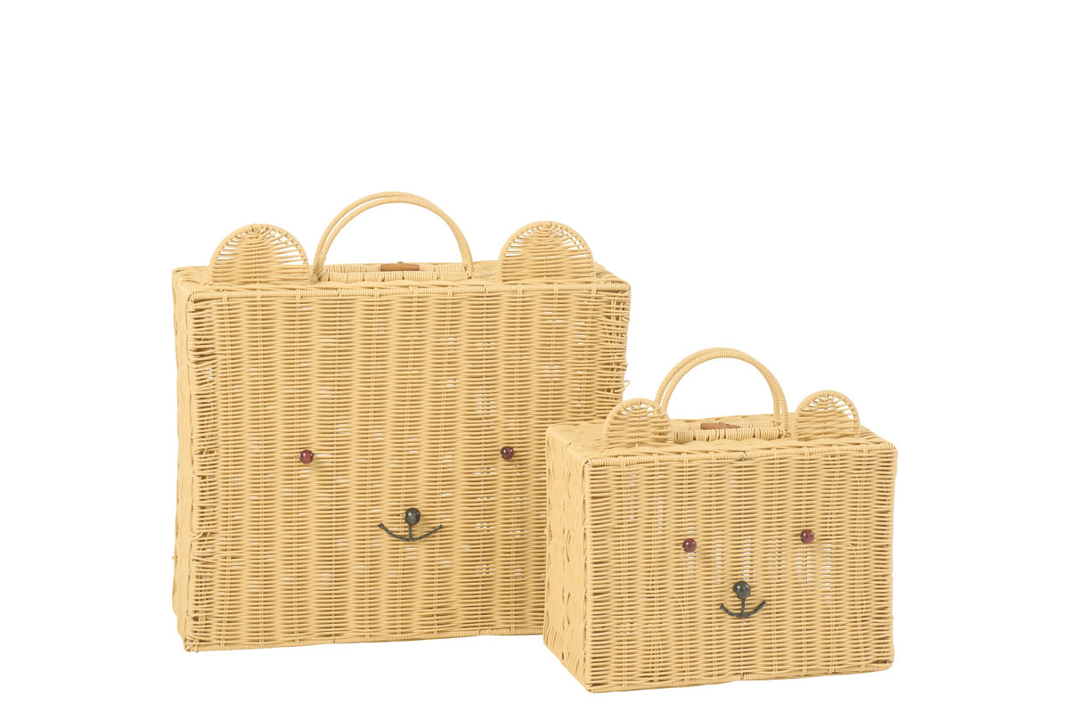 Large natural synthetic hamper trunk
