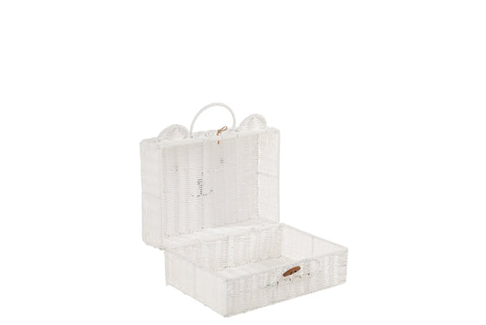 Mand koffer synthetisch wit klein