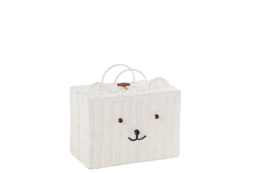 Mand koffer synthetisch wit klein
