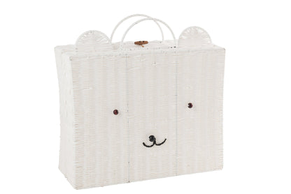 Mand koffer synthetisch wit groot