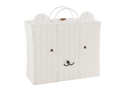 Mand koffer synthetisch wit groot