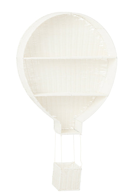 Wall shelf hot air balloon synthetic white