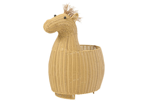 Panier cheval synthétique naturel