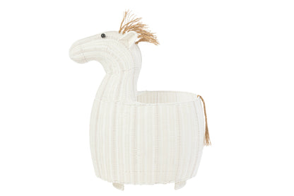 Mand paard synthetisch wit
