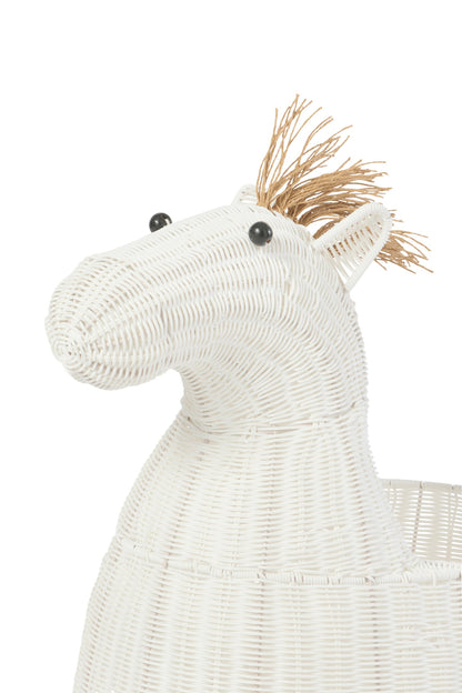 Mand paard synthetisch wit