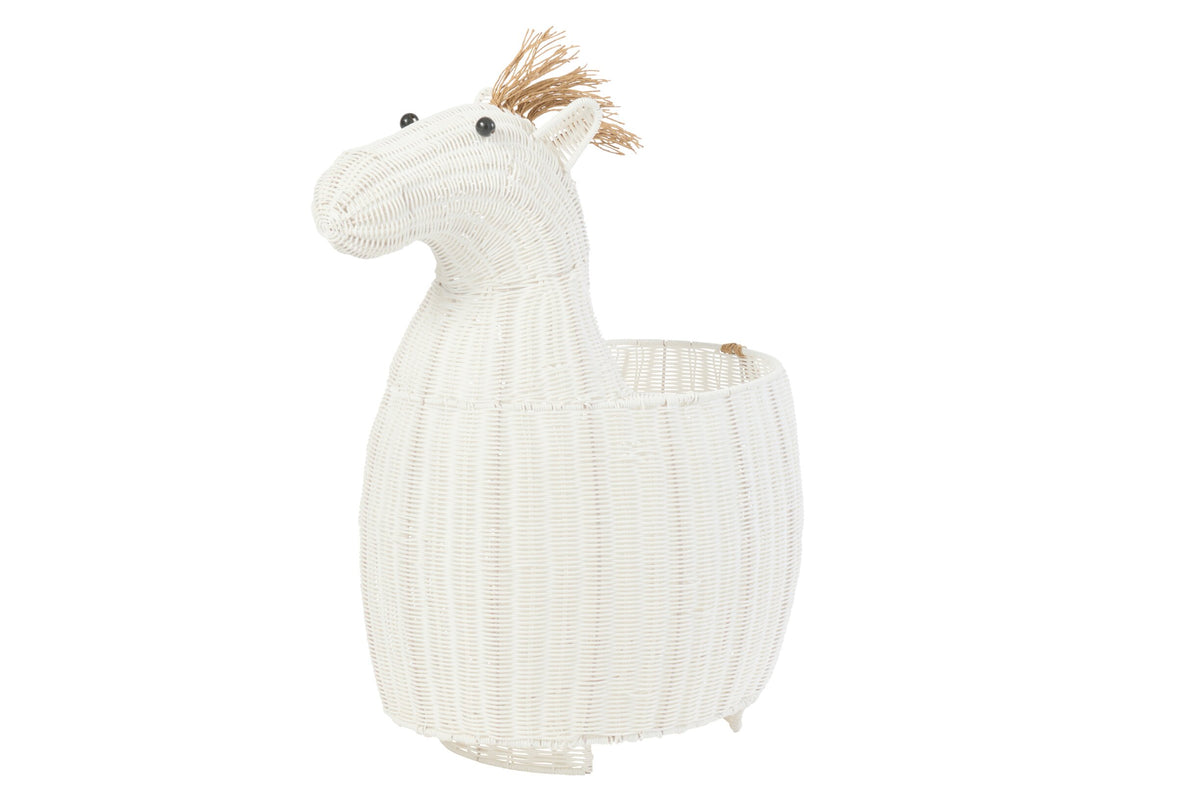Mand paard synthetisch wit