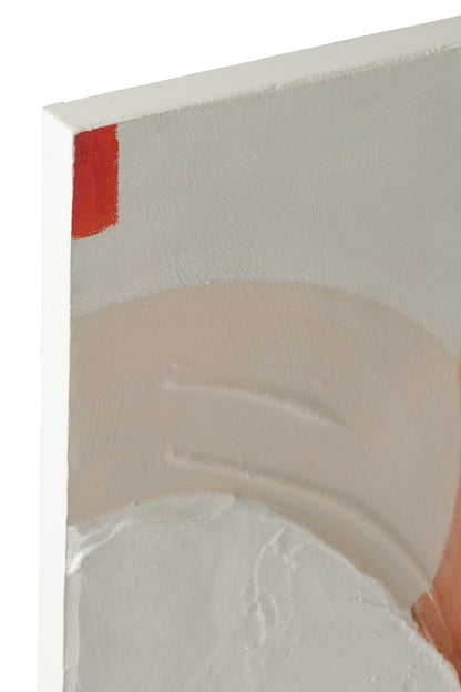 Painting Circkles Acrylic Dark Orange/Off-White