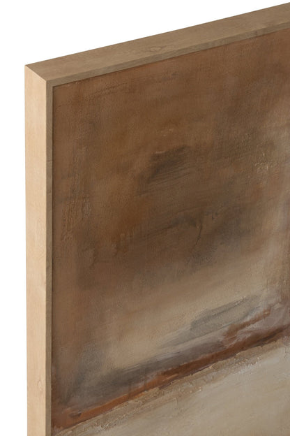 Painting Abstract Pinewood Brown