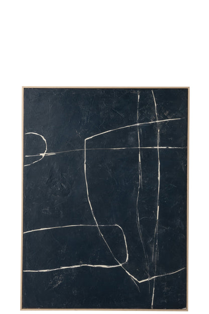 Painting Scratches Pinewood Blue/White