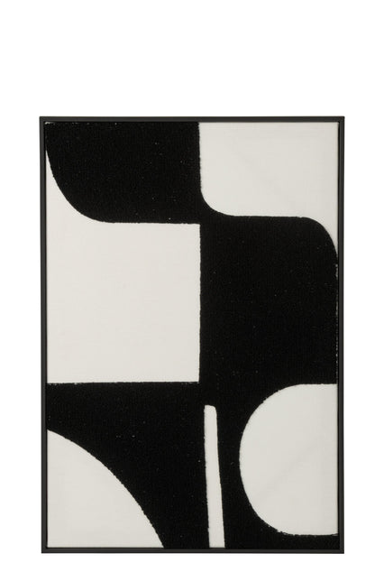 Wall Decoration Embroidery MDF White/Black