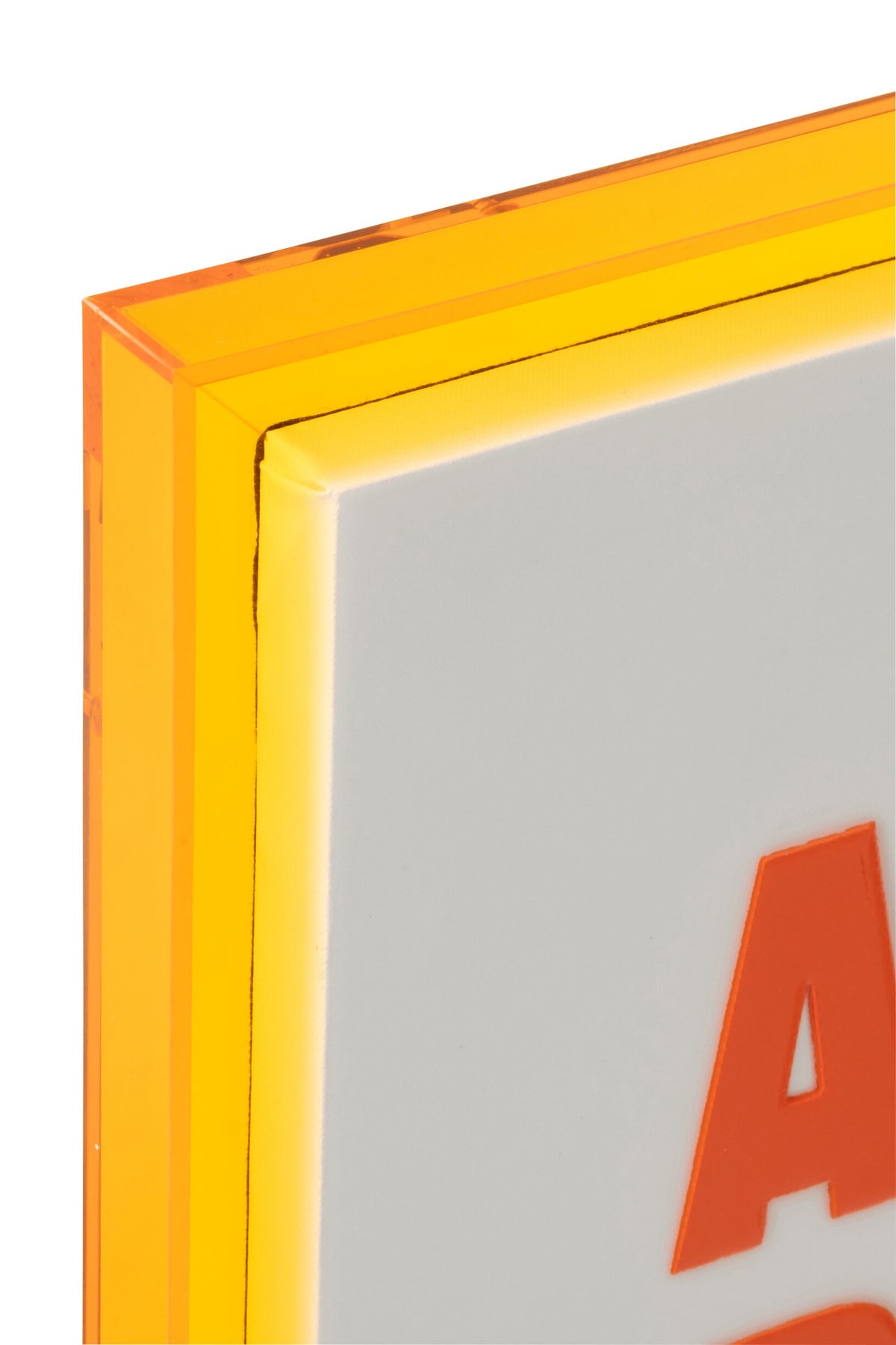 Quote Board Energy/Believe Canvas White/Neon Orange Assortment Of 2