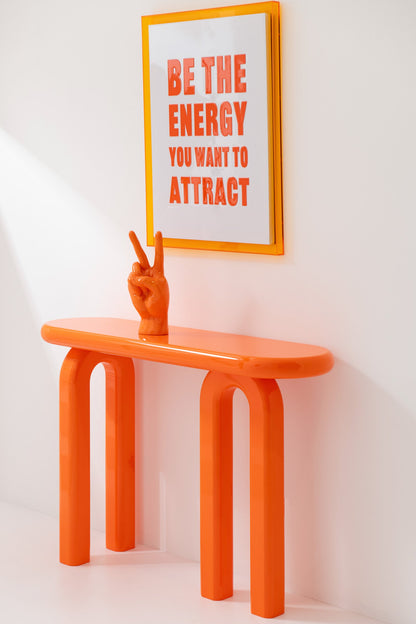 Quote Board Energy/Believe Canvas White/Neon Orange Assortment Of 2