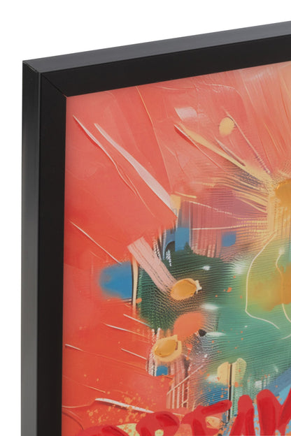 Painting LED Monkey Cigar Square Canvas Multicolored