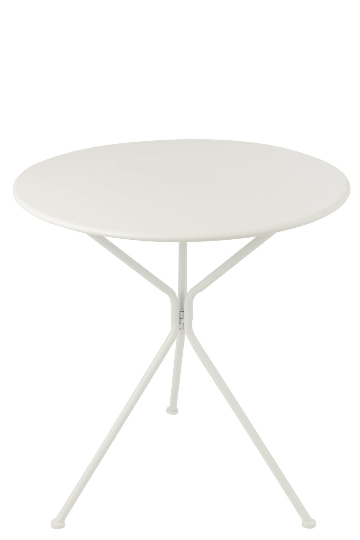Garden Table Tripod Round Metal White Large