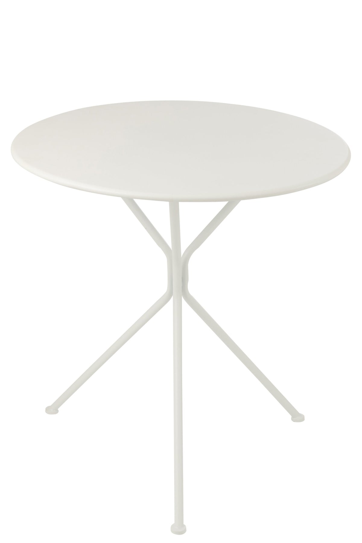 Garden Table Tripod Round Metal White Large