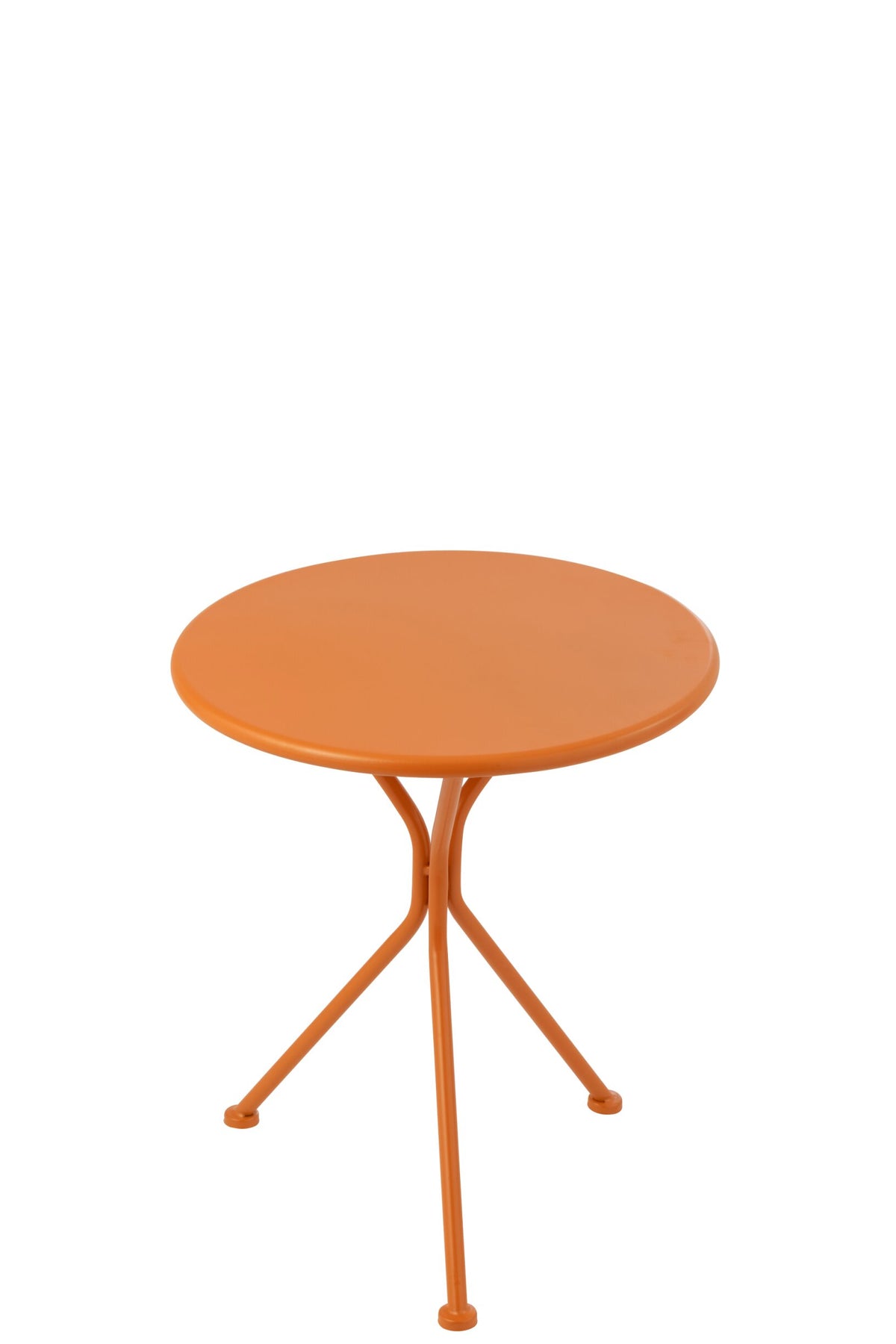 Garden Table Tripod Round Metal Orange Small
