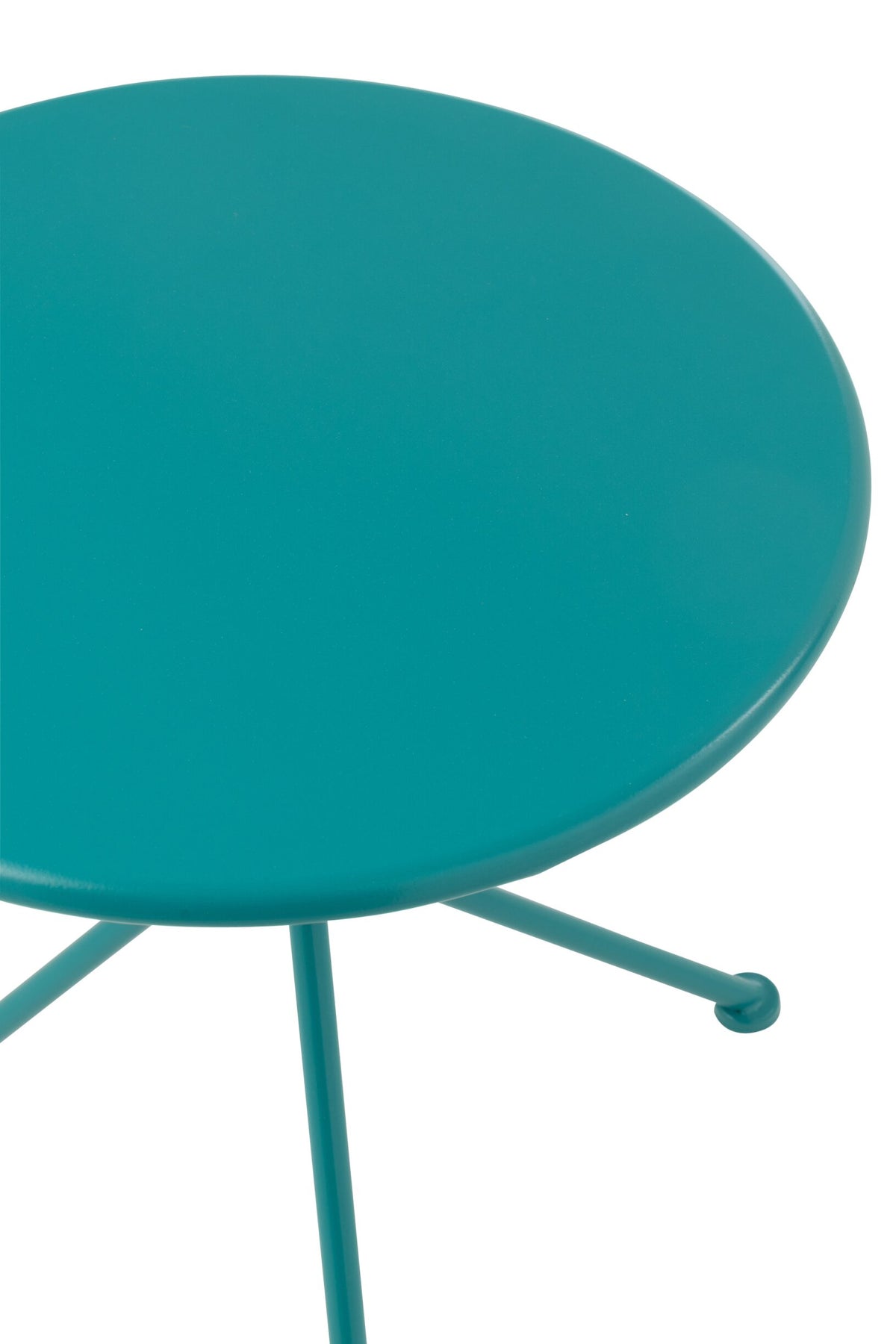 Garden Table Tripod Round Metal Turquoise Small