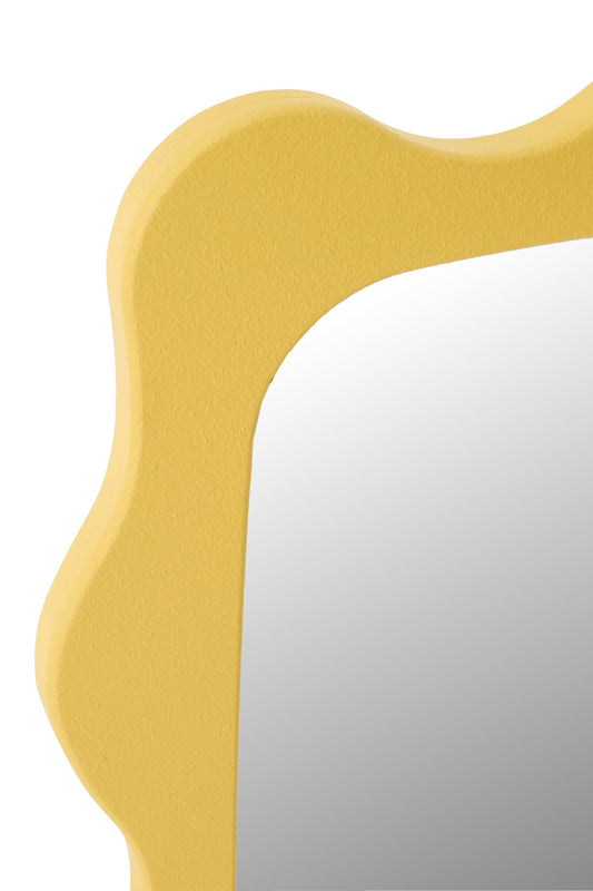 Wall Mirror Waves MDF Yellow