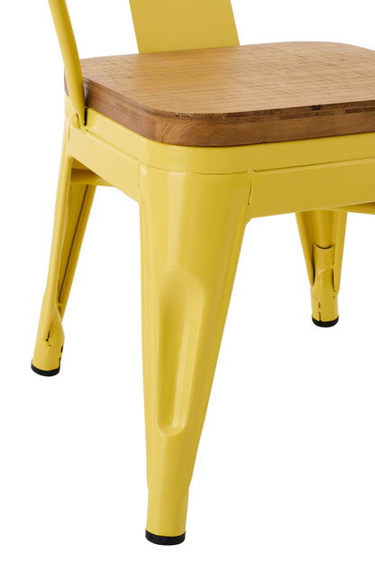 Kids Chair Evi Iron/Plywood Yellow