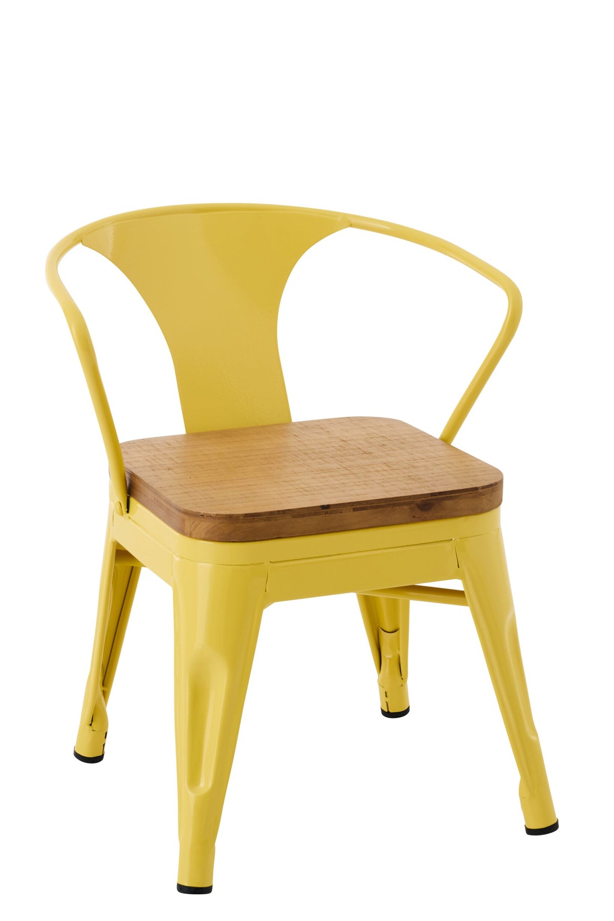 Kids Chair Evi Iron/Plywood Yellow