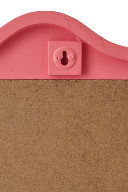 Wall Mirror Waves MDF Dark Pink