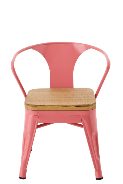 Kids Chair Evi Iron/Plywood Dark Pink