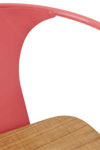 Kids Chair Evi Iron/Plywood Dark Pink