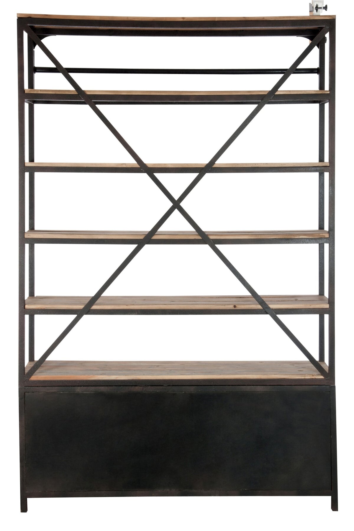 Rack+Ladder 4shelves Wood/Metal Natural/Brown 160X45X243Cm