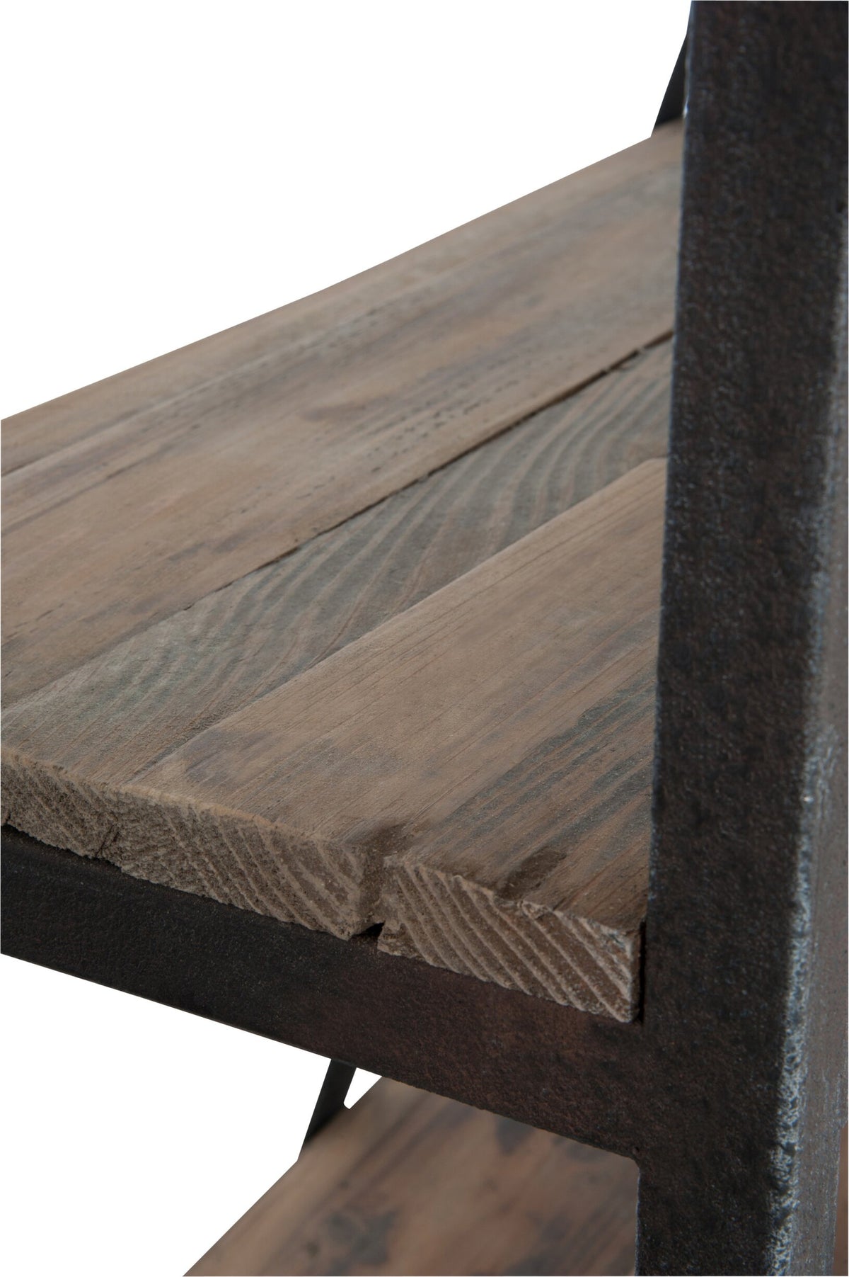 Rack+Ladder 4shelves Wood/Metal Natural/Brown 160X45X243Cm