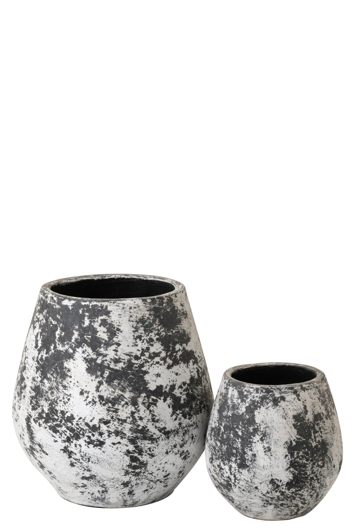 Flowerpot Ruby Terracotta Black/White Large