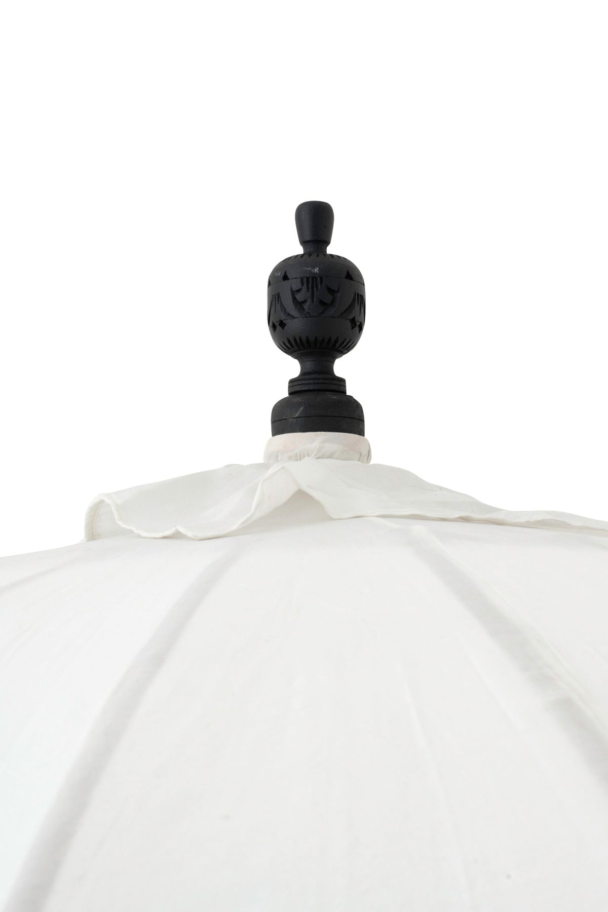 Parasol Flavie hout/katoen ecru/zwart