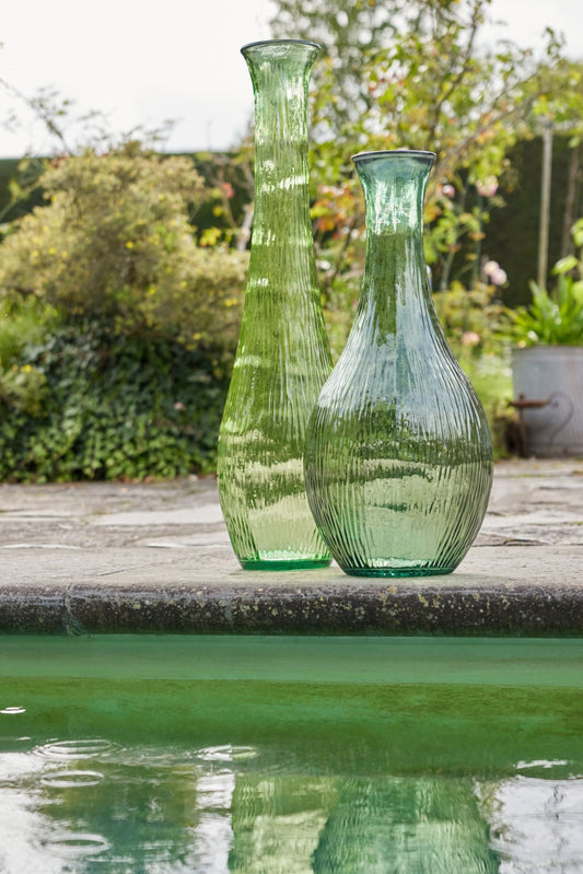 Floor Vase Glass Light Green