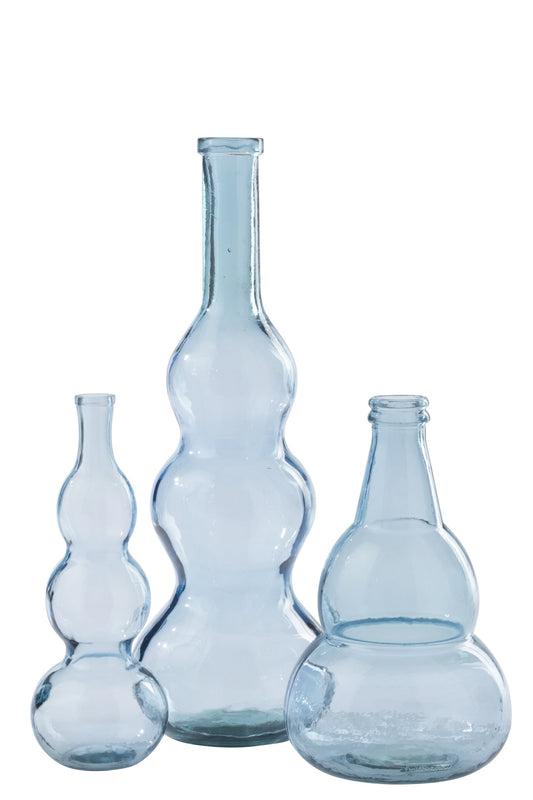 Floor Vase Glass Light Blue