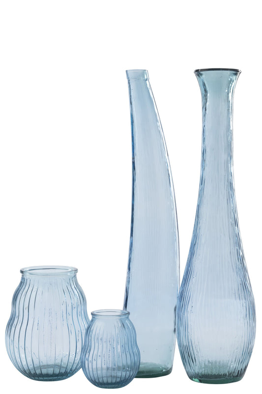 Floor Vase Glass Light Blue