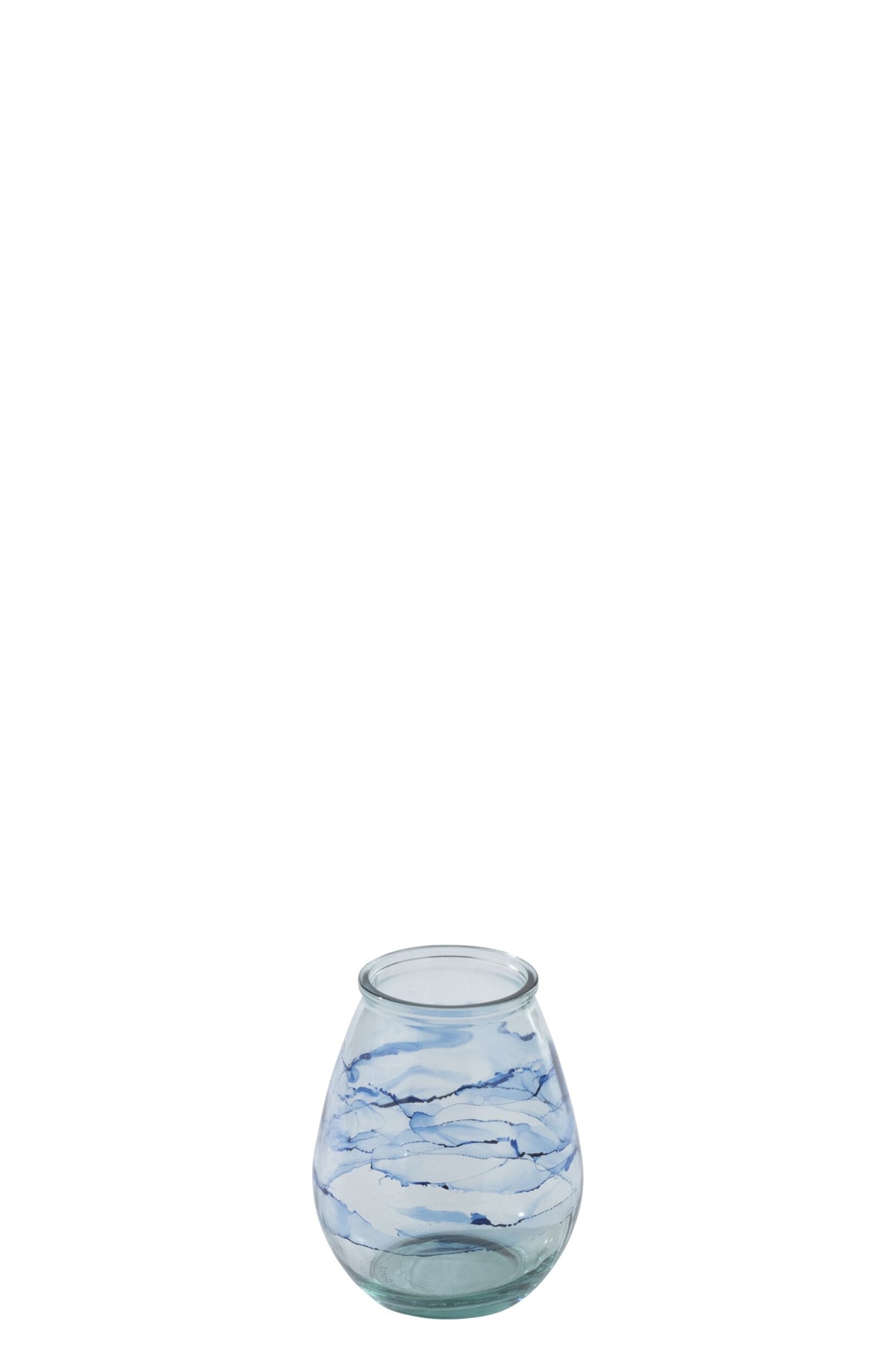 Windlicht Golf Glas Blauw