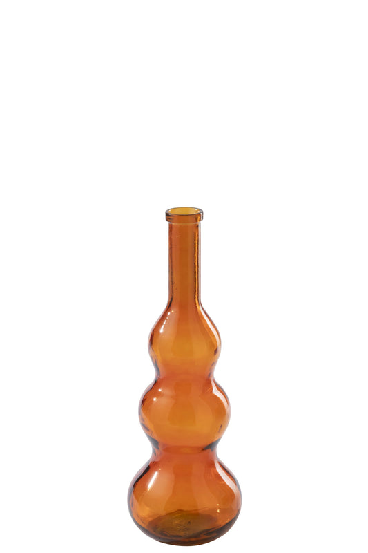 Floor Vase Glass Dark Orange