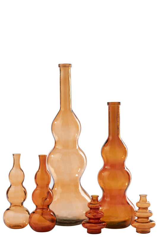 Floor Vase Glass Orange