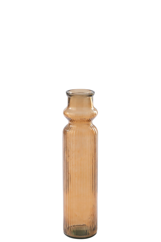Floor Vase Striped Glass Orange