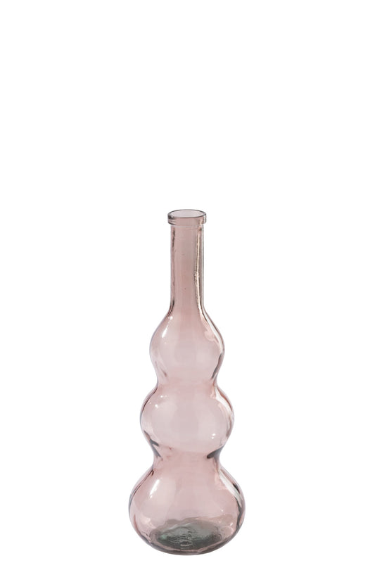 Floor Vase Glass Salmon Pink