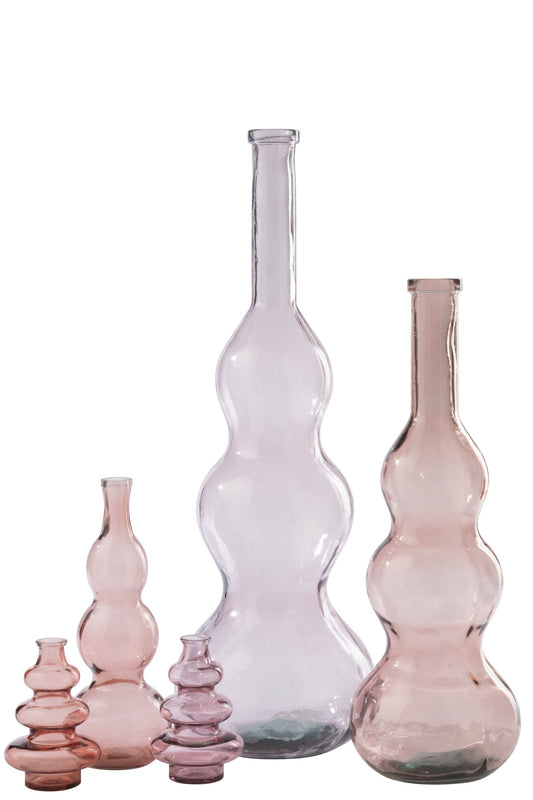 Floor Vase Glass Light Pink