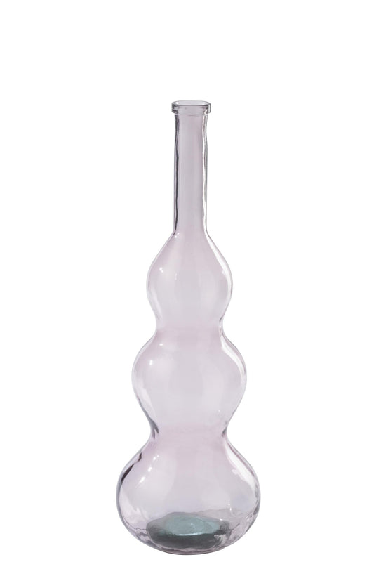 Floor Vase Glass Light Pink