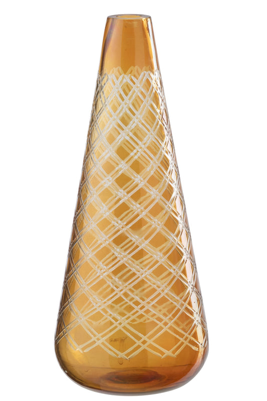Vase Glass Gold Large