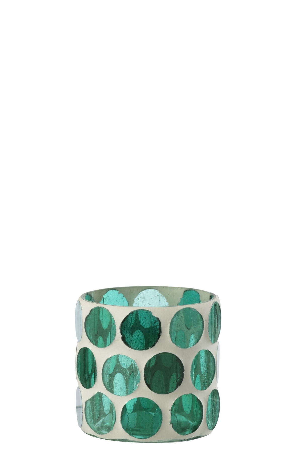 Kaarshouder Glas Turquoise Small