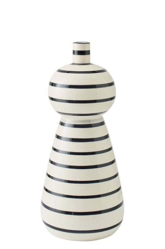 Floor Vase Ceramic Black/White