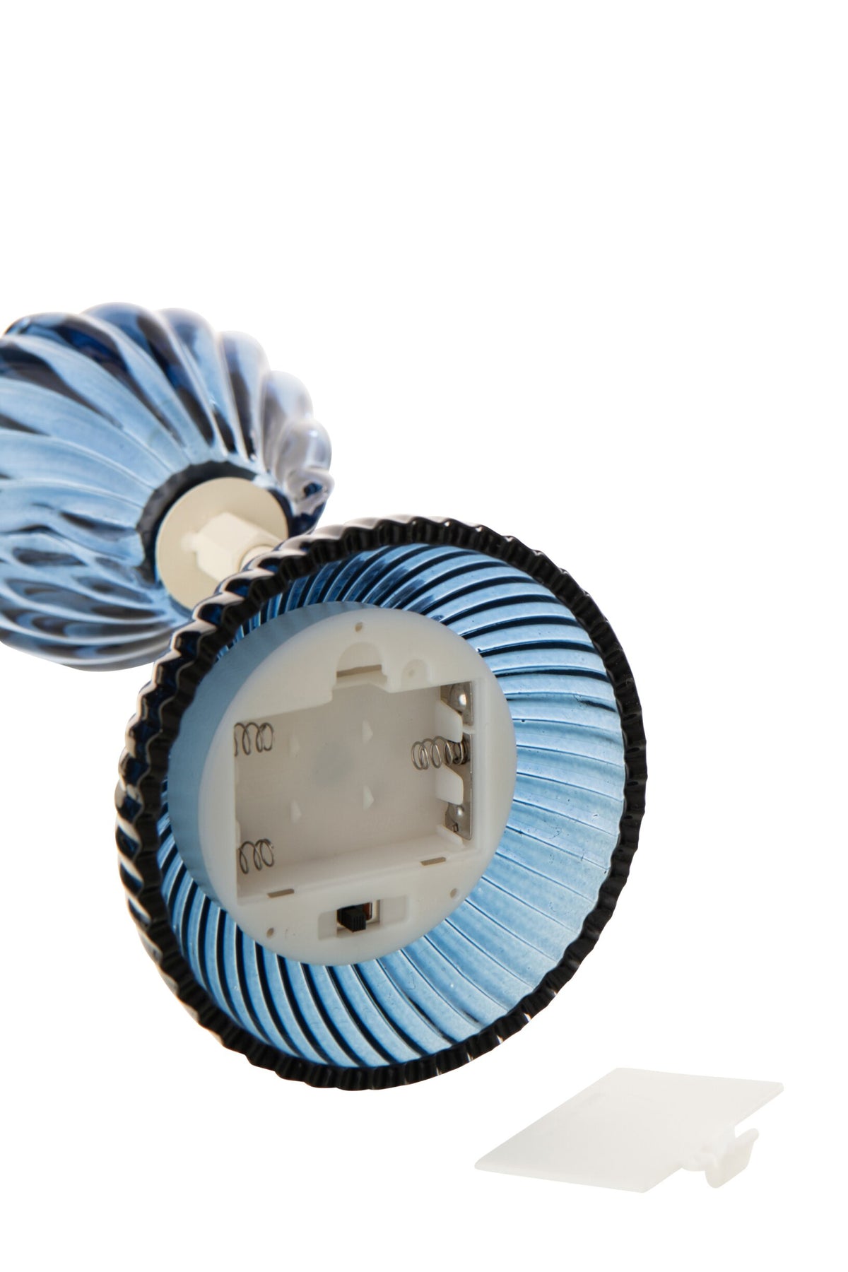 Table lamp led shell iron blue/white large