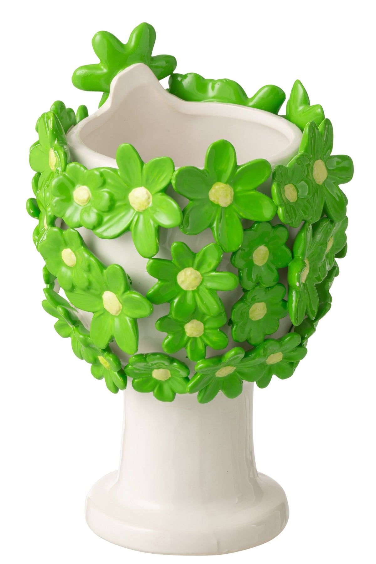 Flowerpot Lady Flowers Ceramic White/Green