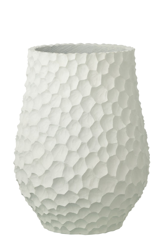Flowerpot Dents + Outdoor Sand White Large