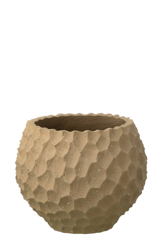 Flowerpot Dents + Outdoor Sand Taupe Small